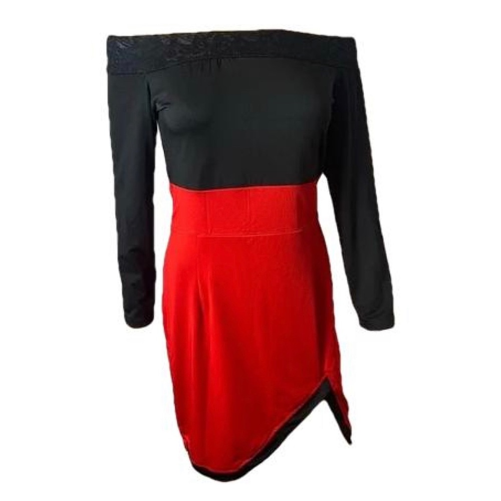 Long Sleeve Mini Dress Off the Shoulder